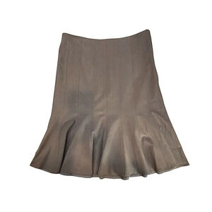 ALFANI Womens Brown Flair Skirt Side Zip Size 8 Poly Rayon Blend Stretch NWT